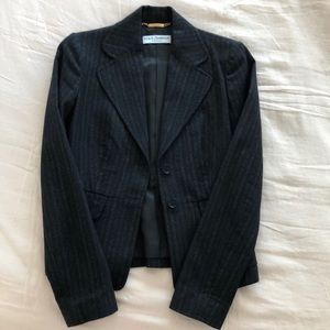 Dolce & Gabbana Single Breasted Black with White Strips Blazer